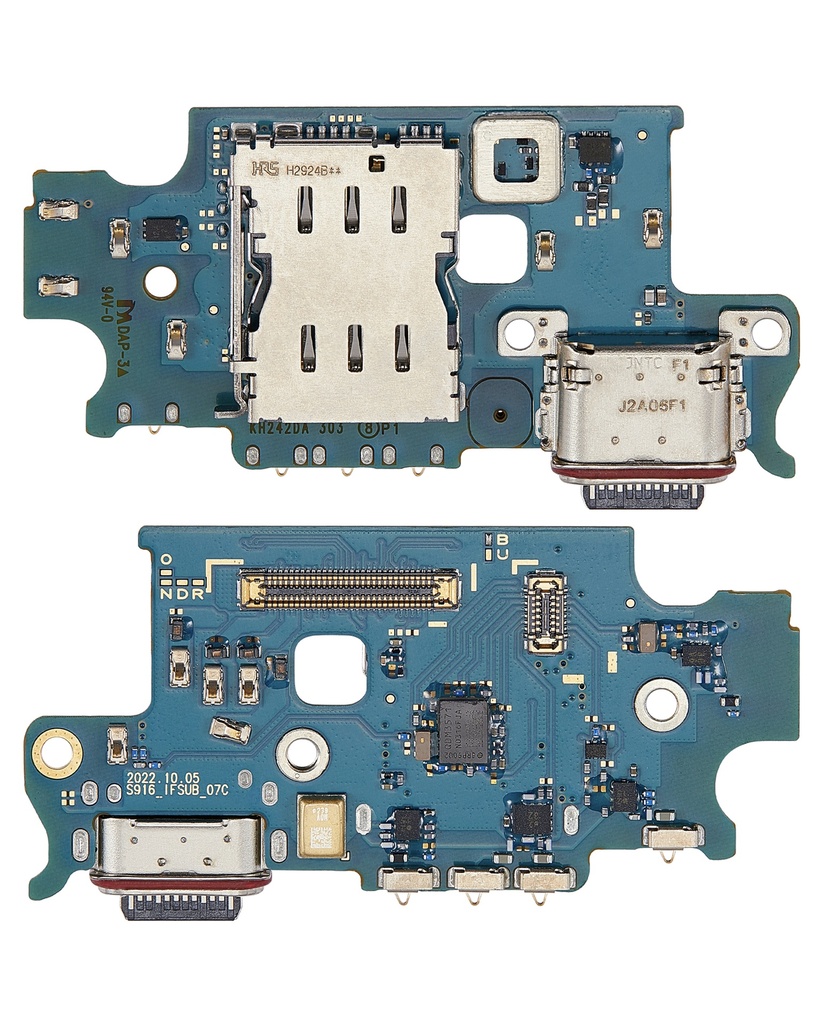 Charging Port Board With Sim Card Reader For Samsung Galaxy S23 Plus 5G (S916B) (International Version) (Premium)