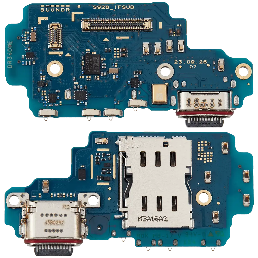Charging Port Board With Sim Card Reader For Samsung Galaxy S24 Ultra 5G (S928U) (US Version) (Premium)