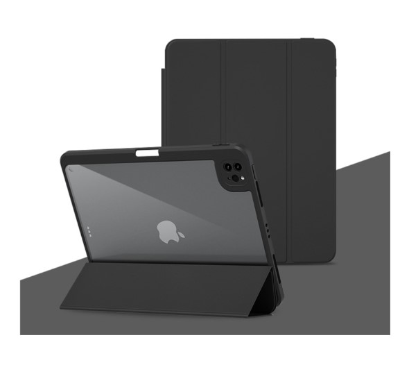 Clear Back Magnet Case for iPad Pro 13 2024 Black