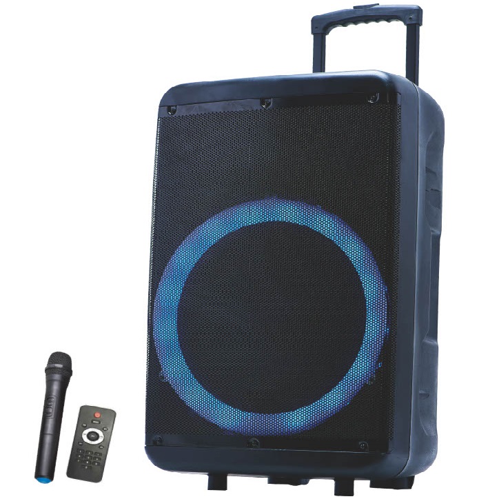 TopTech - 15" High Power Fully Amplified Portable Rechargeable Speaker 5000 Watts (AL-15) +  Shipping Fee Applies