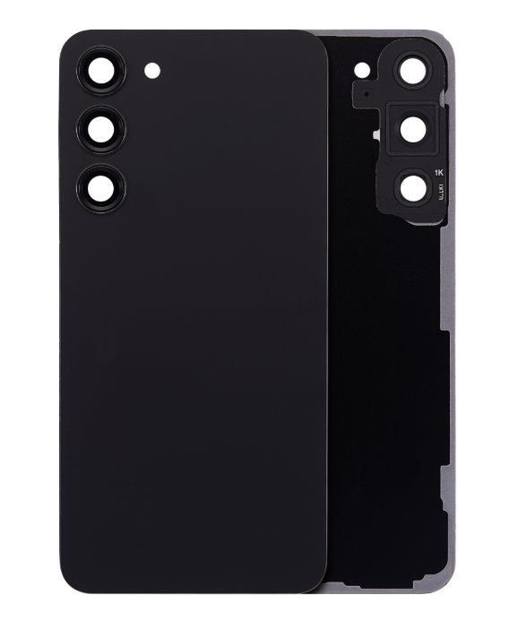 Back Cover Glass With Camera Lens For Samsung Galaxy S23 Plus (No Logo) (Phantom Black)