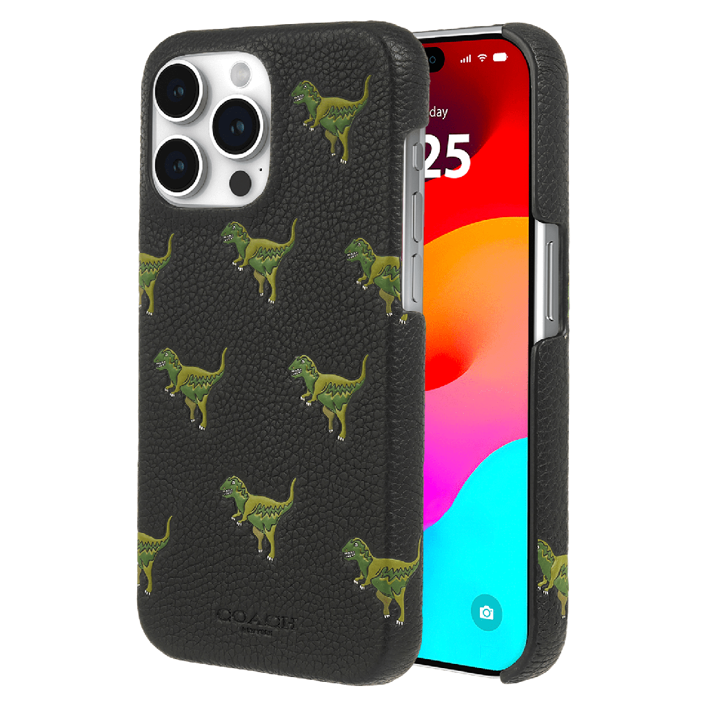 Coach - Leather Slim Wrap Case For Apple Iphone 15 Pro Max - Repeat Rexy