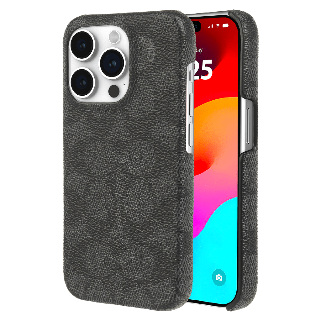 Coach - Slim Wrap Case For Apple Iphone 15 Pro - Signature C Charcoal