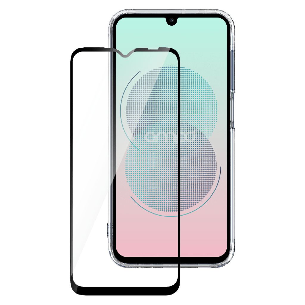 Ampd - 3d Full Faced Impact Glass Screen Protector With Black Border For Samsung Galaxy A35 5g - Clear