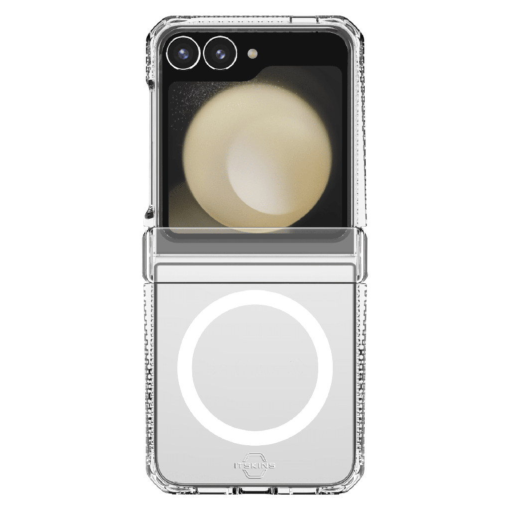 Itskins - Hybridr Clear Hinge Magsafe Case For Samsung Galaxy Z Flip6  /  Flip Fe 2025 - Transparent