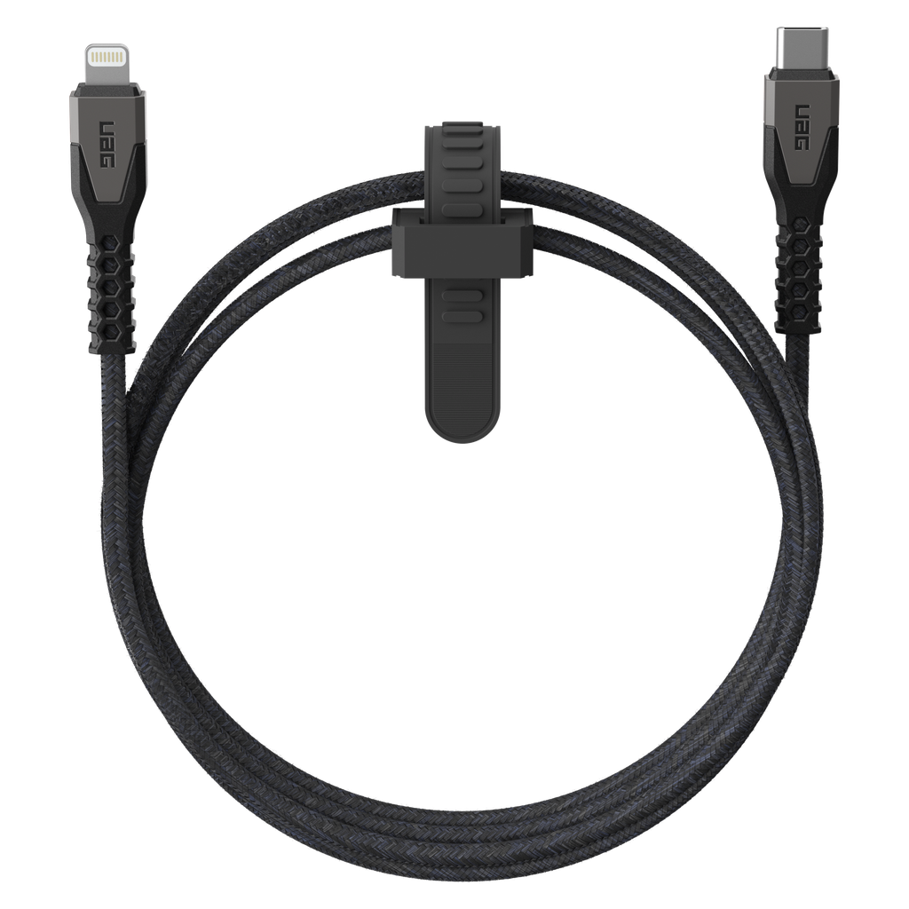 Urban Armor Gear Uag - Rugged Kevlar Apple Lightning 5ft Power Cable - Black And Grey
