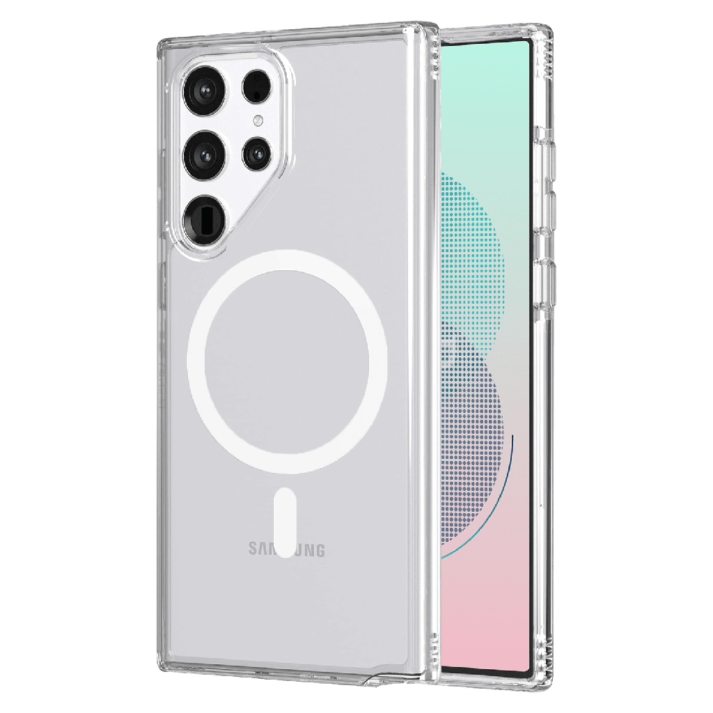 Ampd - Tpu  /  Acrylic Crystal Clear Magsafe Case For Samsung Galaxy S22 Ultra - Clear