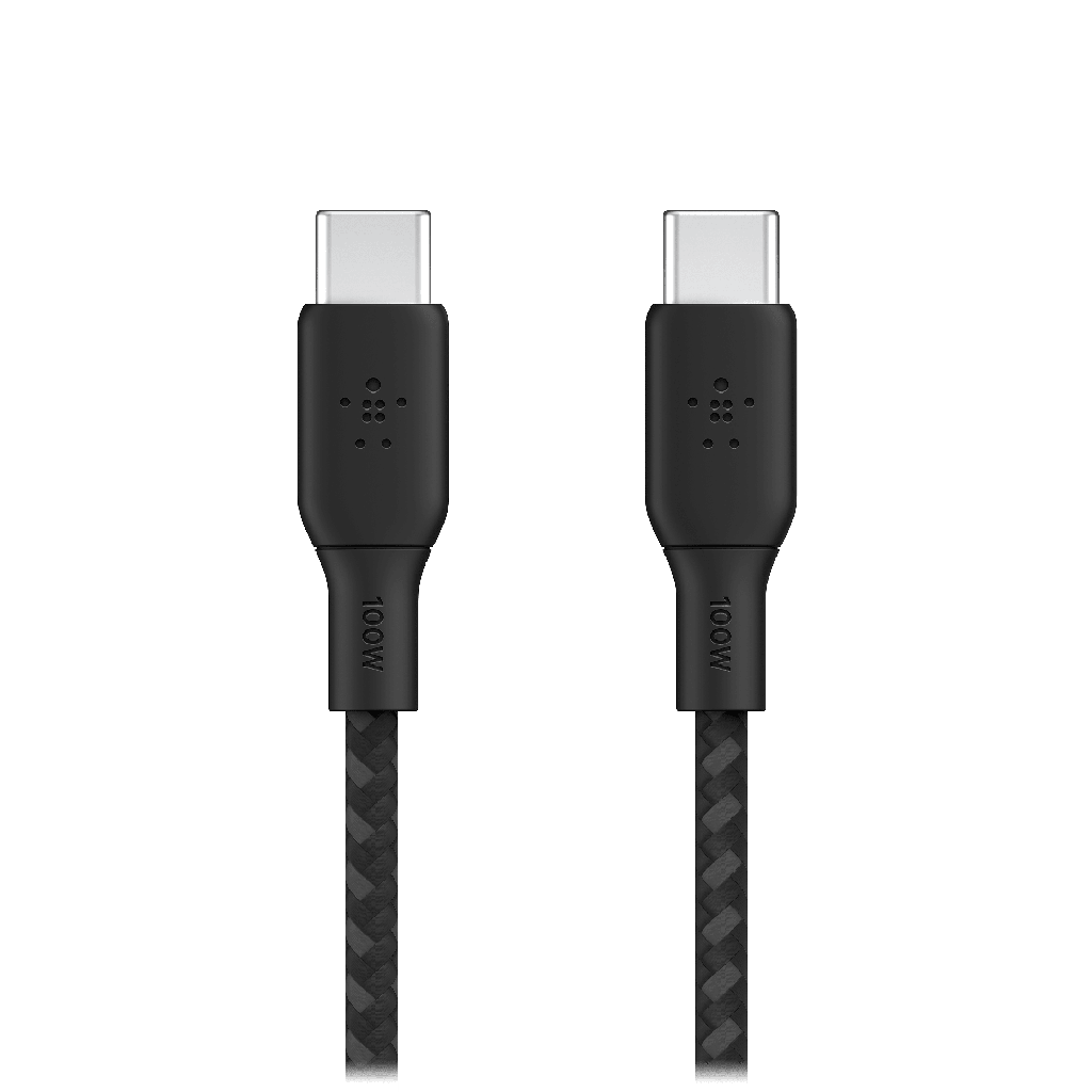 Belkin - Braided 100w Usb C 2.0 To Usb C 2.0 Cable 2m - Black