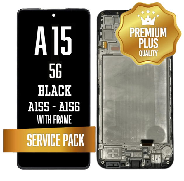 OLED Assembly For Samsung Galaxy A15 4G & A15 5G (A155 & A156/2023) with Frame - Black (Service Pack)