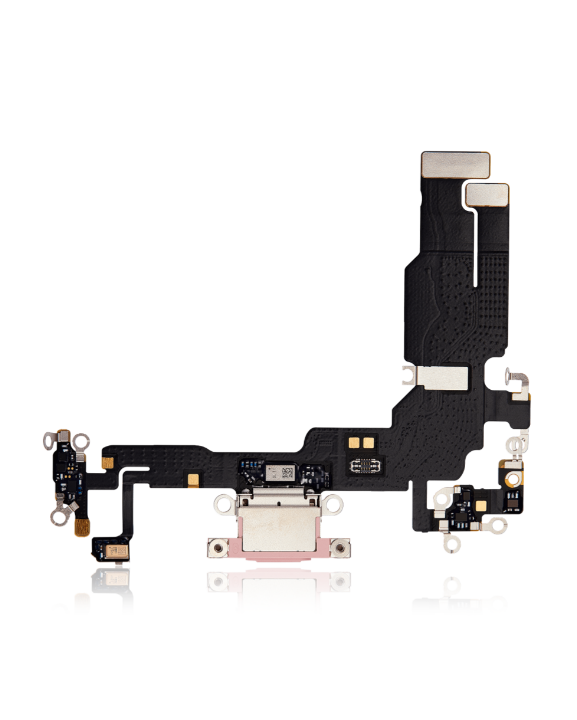 Charging Port Flex Cable For iPhone 15 (Premium) (Pink)