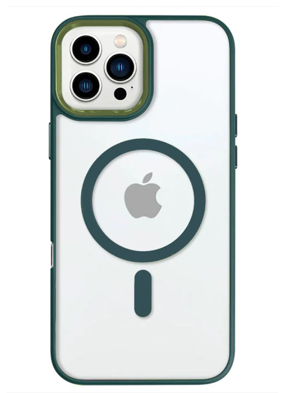 Clear Focus Case with Magsafe for  iPhone 16 Plus - Green