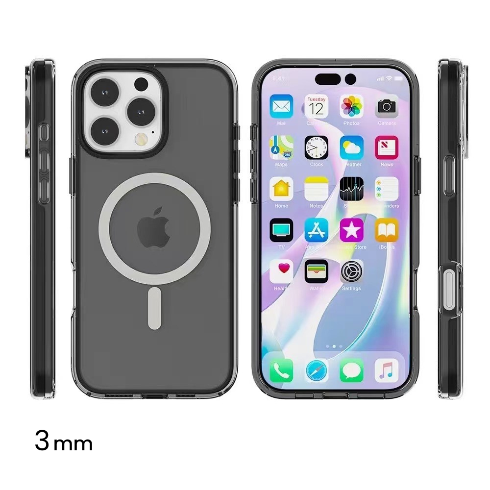 Transparent Color Case with Magsafe for iPhone 16 Pro Max - Black
