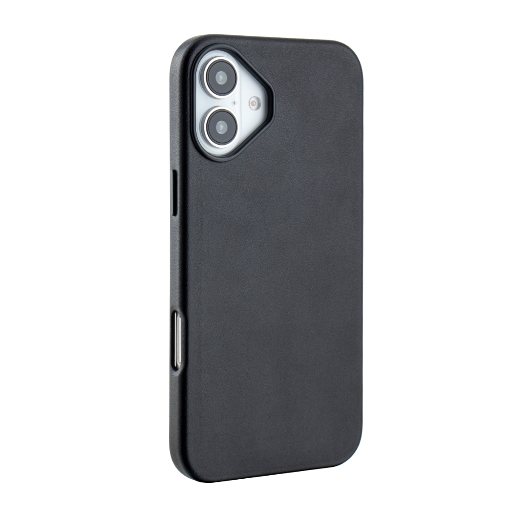 Leatherette Case with inner Magsafe for iPhone 16 Plus - Black