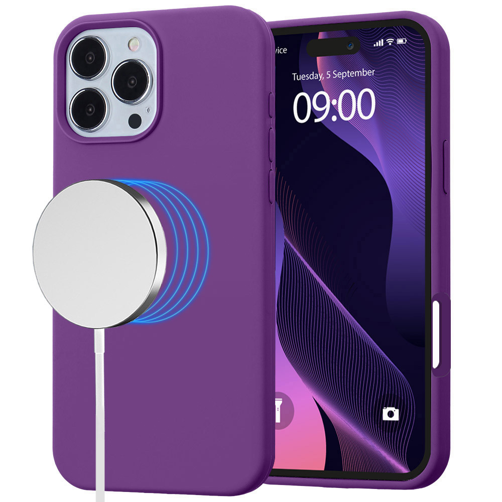 MagSilicone Case for iPhone 16 - Purple