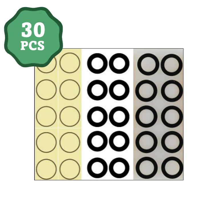 3 Size Camera Lens Set (Big Medium Small) With Adhesive For iPhone 12 Pro (3x10 Pieces) (Premium)