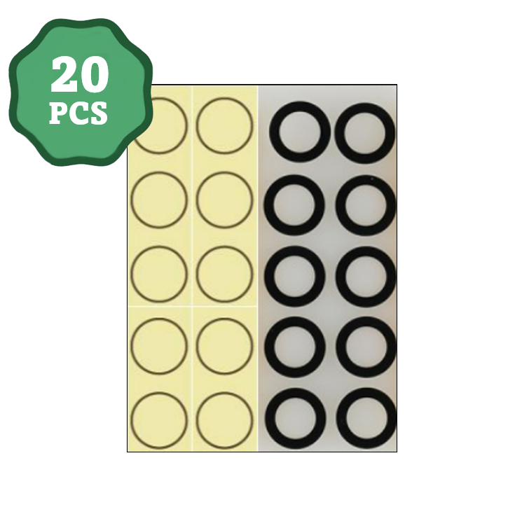 2 Size Camera Lens Set (Big and Small) With Adhesive For iPhone 15 / 15 Plus (2 x 10 Pieces) (Premium)