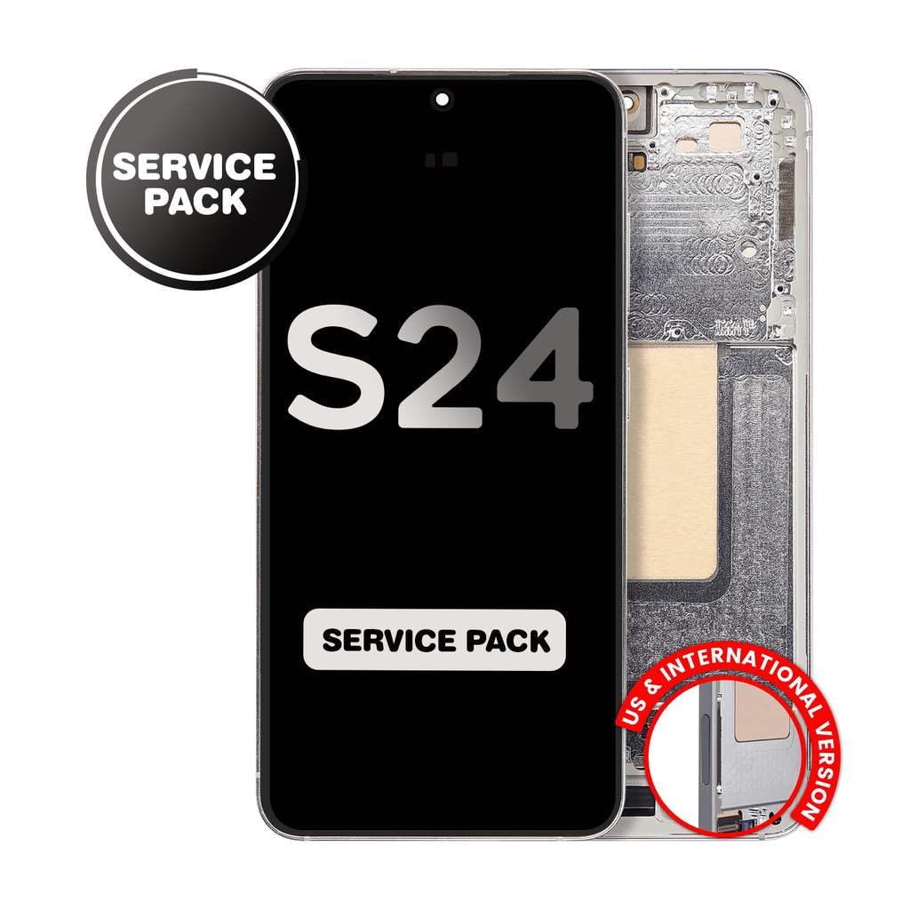 OLED Assembly for Samsung Galaxy S24 (S921) with Frame - Gray (Service Pack)