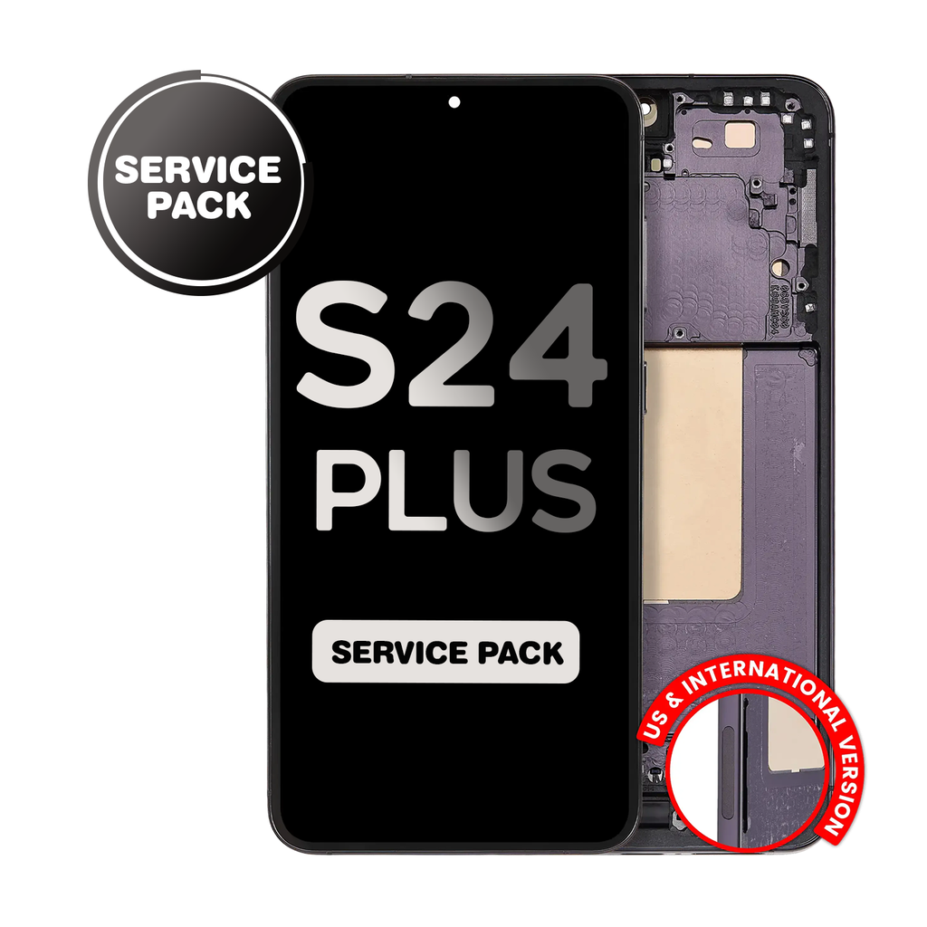 OLED Assembly for Samsung Galaxy S24 Plus (S926) with Frame - Black (Service Pack)