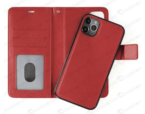 Classic Magnet Wallet Case for iPhone 16 - Red