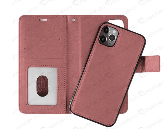 Classic Magnet Wallet Case for iPhone 16 - Rose Gold
