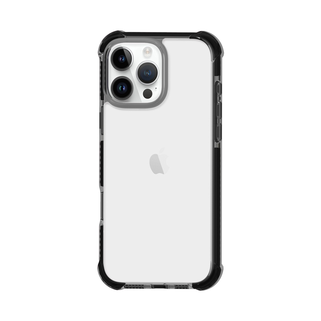 Hard Elastic Clear Case with Magsafe for iPhone 16 Plus - Gray Edge