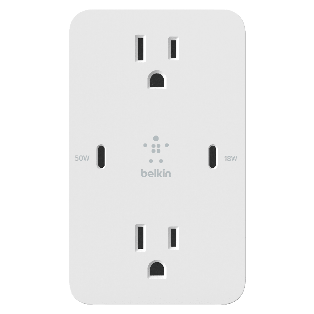 Belkin - Boostcharge Gan Usb C Wall Plate 68w - White
