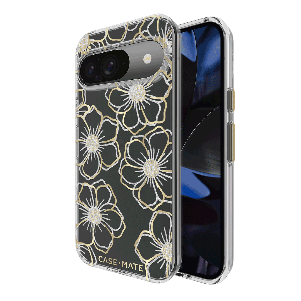 Case-mate - Floral Gems Case For Google Pixel 9  /  Pixel 9 Pro - Gold