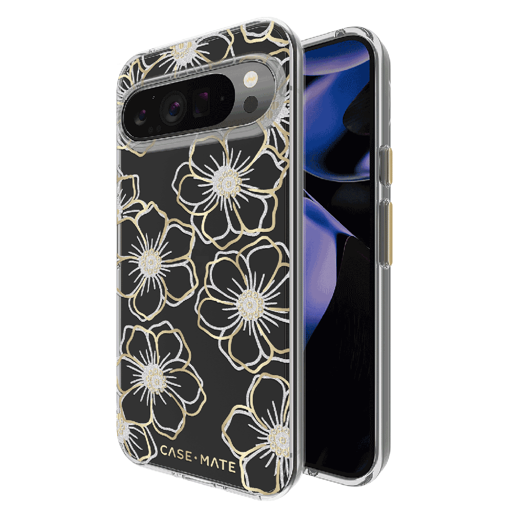 Case-mate - Floral Gems Case For Google Pixel 9 Pro Xl - Gold