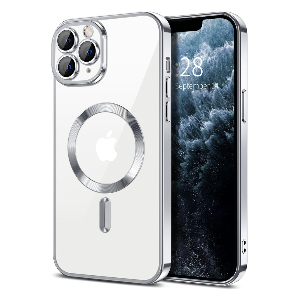 Colorful Clear Case with Magsafe for iPhone 16 - Silver