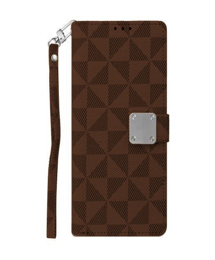 Triangle Wallet Case for iPhone 16 - Brown