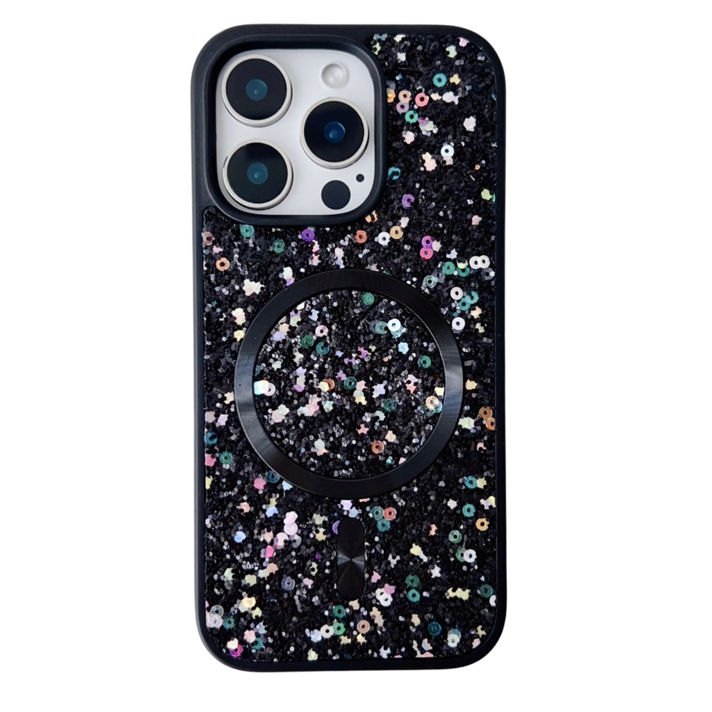Blinged Case with Magsafe for iPhone 16 Pro Max - Black