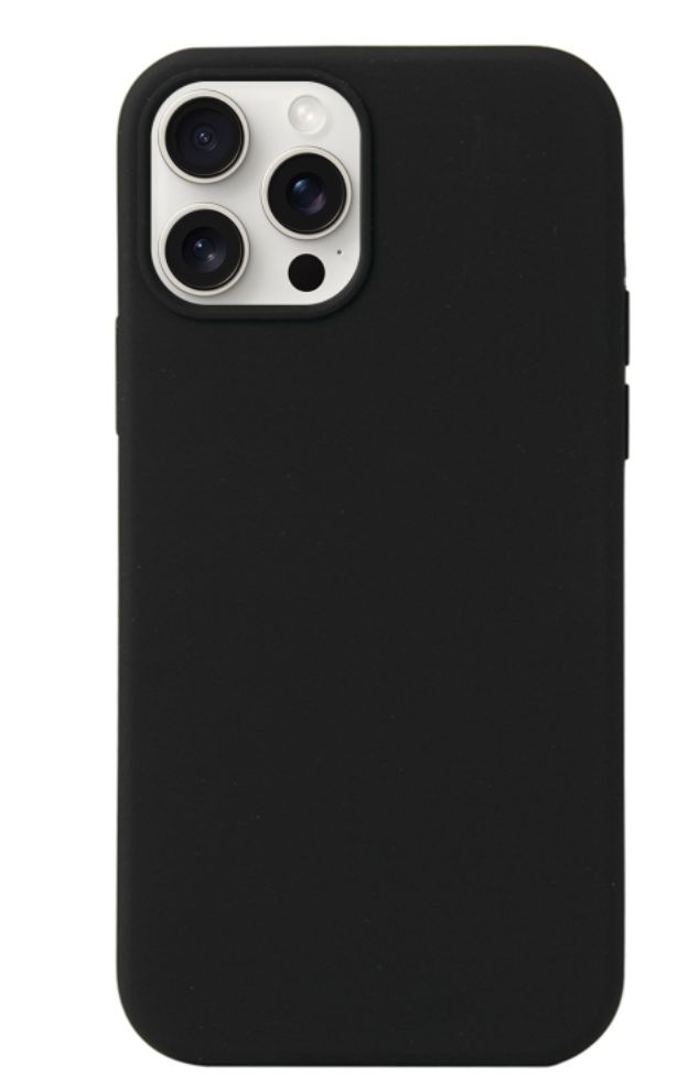 Premium Silicone Case for iPhone 16 Pro - Black