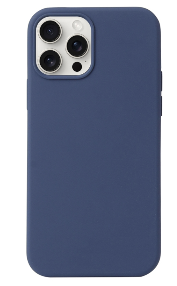 Premium Silicone Case for iPhone 16 Pro - Dark Blue