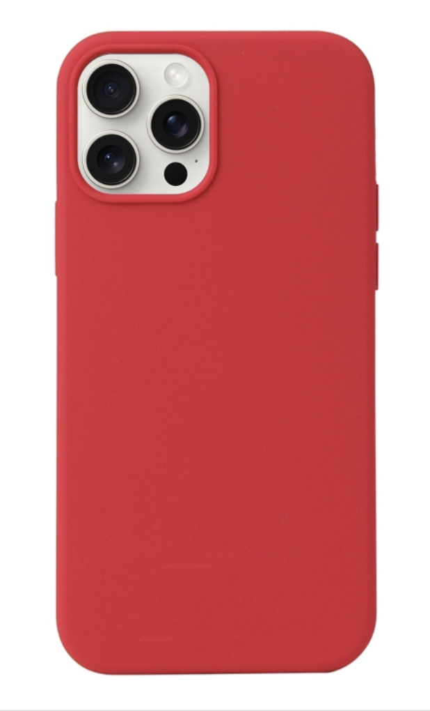 Premium Silicone Case for iPhone 16 Pro Max - Red