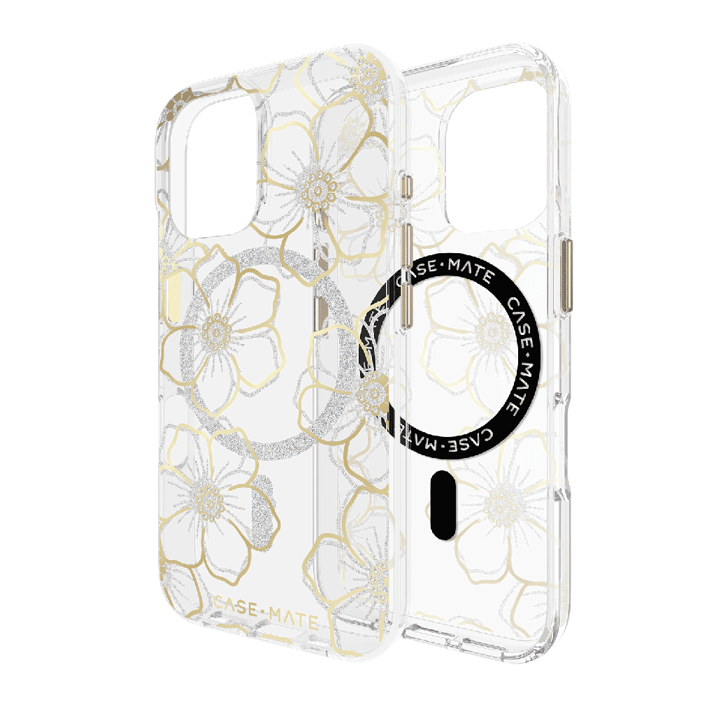 Case-mate - Floral Gems Magsafe Case For Apple Iphone 16 - Gold
