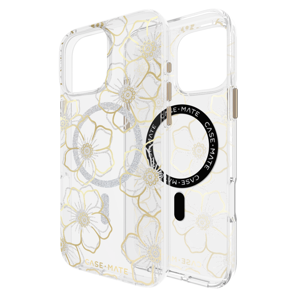 Case-mate - Floral Gems Magsafe Case For Apple Iphone 16 Pro Max - Gold