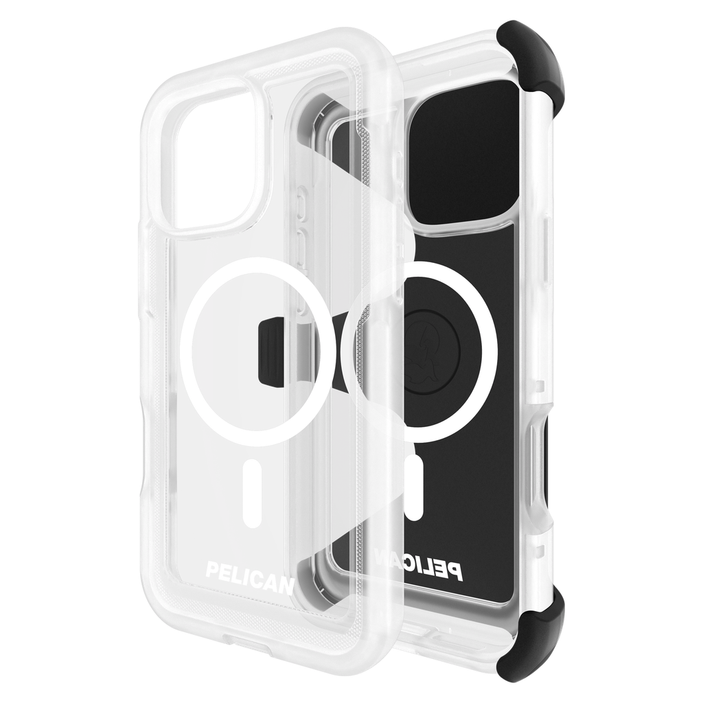 Pelican - Voyager Magsafe Case With Holster For Apple Iphone 16 Pro Max - Clear