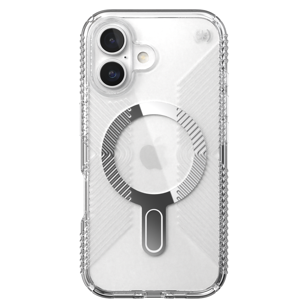 Speck - Presidio Perfect Clear Grip Case With Clicklock For Apple Iphone 16 - Clear
