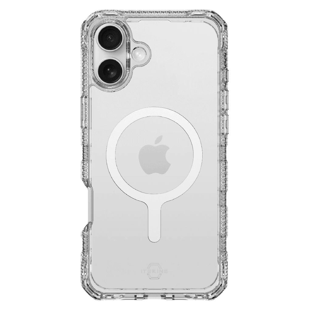 Itskins - Supremer Clear Magsafe Case For Apple Iphone 16 Plus - Transparent White Print