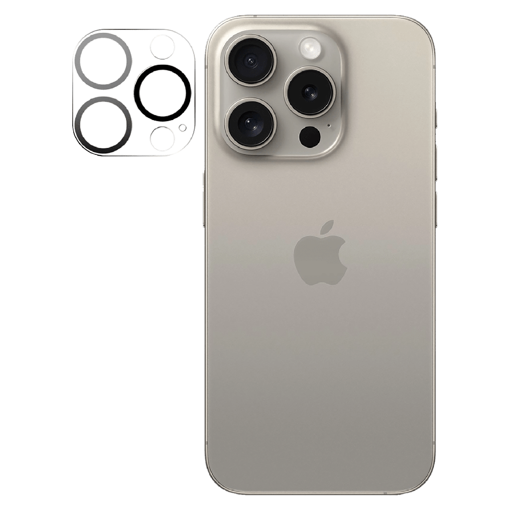 Ampd - Laser Cut Rear Camera Tempered Glass Protector For Apple Iphone 16 Pro Max - Clear