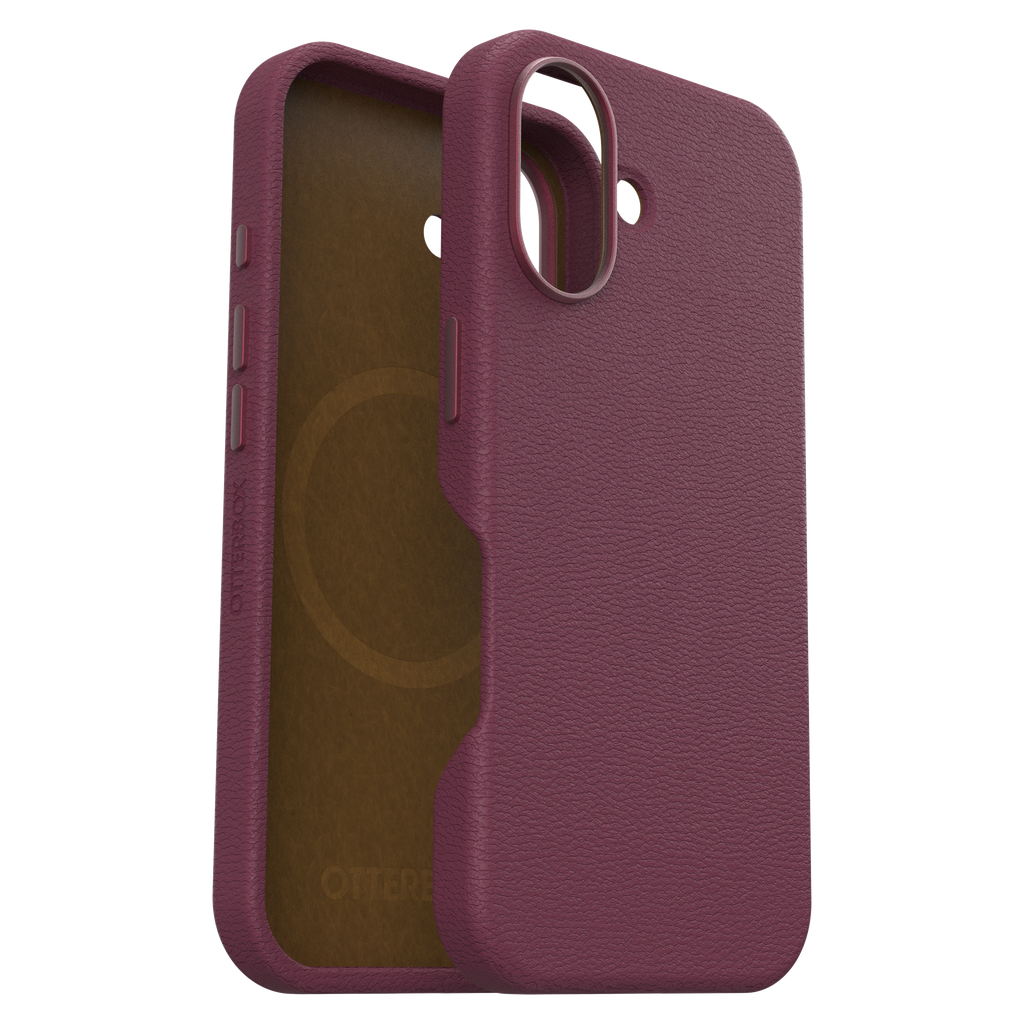 Otterbox - Symmetry Cactus Leather Magsafe Case For Apple Iphone 16 - Maroon Bells