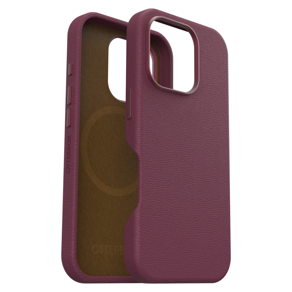 Otterbox - Symmetry Cactus Leather Magsafe Case For Iphone 16 Pro - Maroon Bells