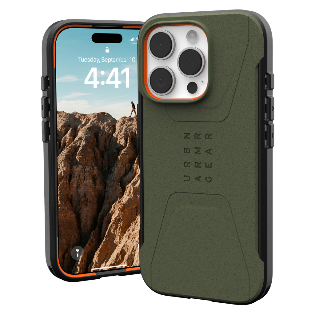 Urban Armor Gear Uag -  Civilian Magsafe Case For Apple Iphone 16 Pro - Olive Drab