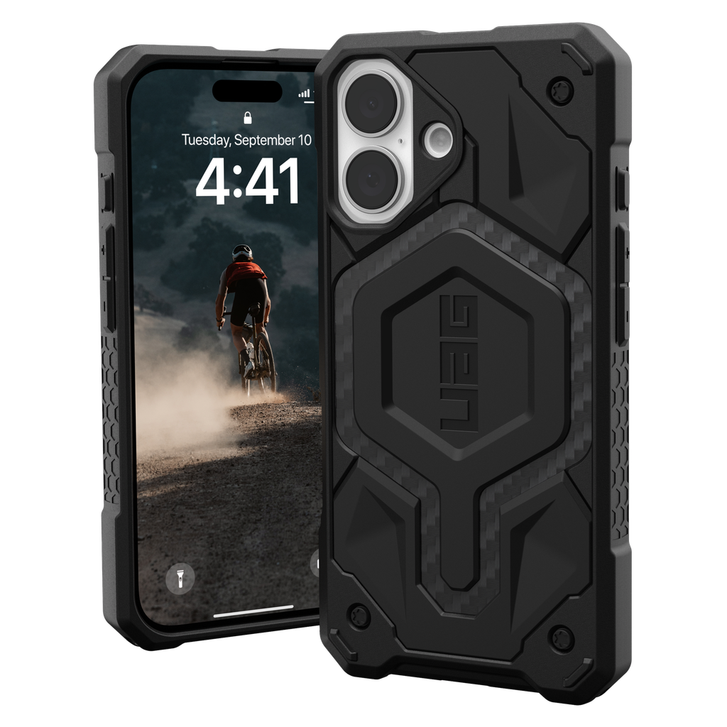 Urban Armor Gear Uag -  Monarch Pro Magsafe Case For Apple Iphone 16 - Carbon Fiber