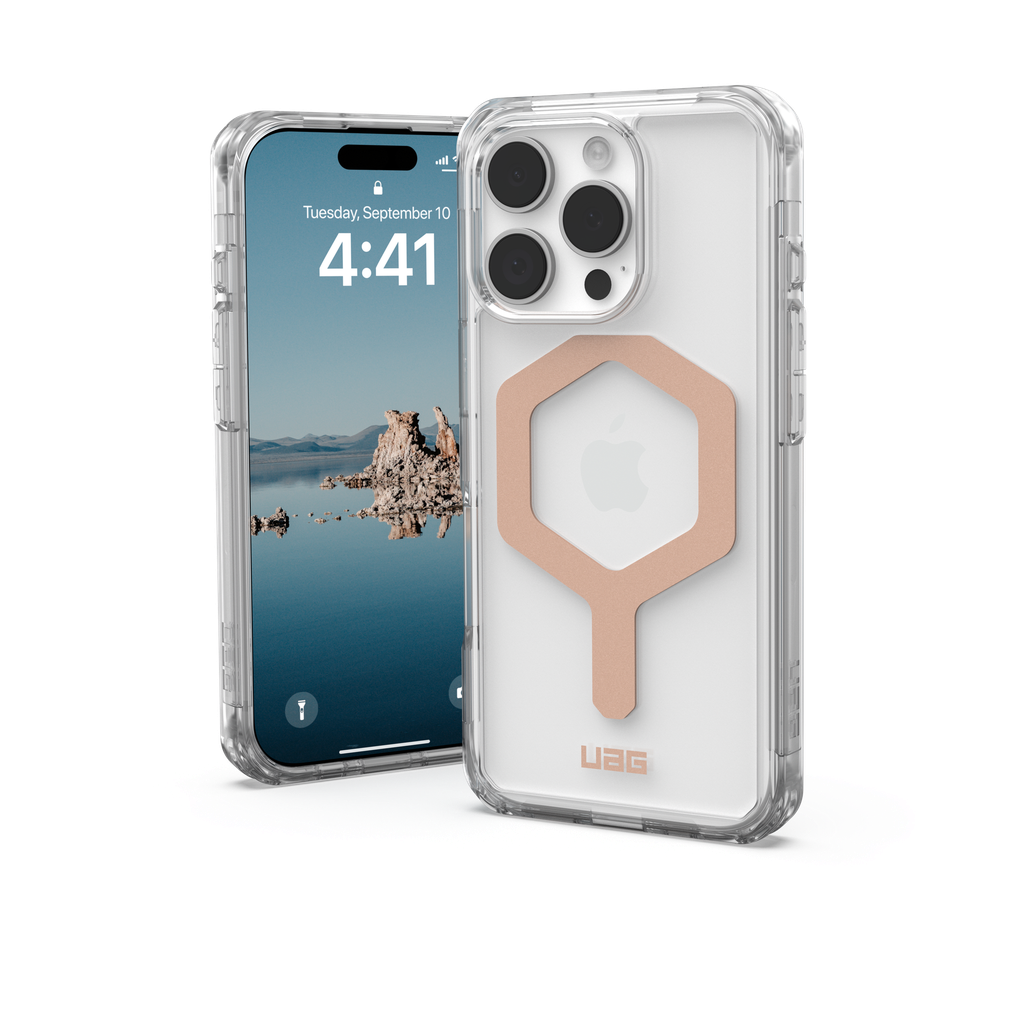 Urban Armor Gear Uag -  Plyo Magsafe Case For Apple Iphone 16 Pro - Ice And Rose Gold