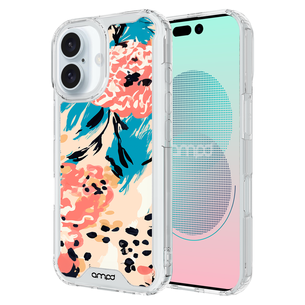 Ampd - Tpu   /   Acrylic Hd Print Magsafe Case For Apple Iphone 16 Plus - Blue Blossom