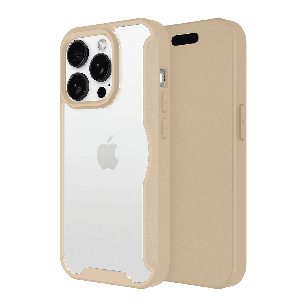Ampd - Tpu   /   Acrylic Wallet Flip Magsafe Case For Apple Iphone 16 Pro - Tan