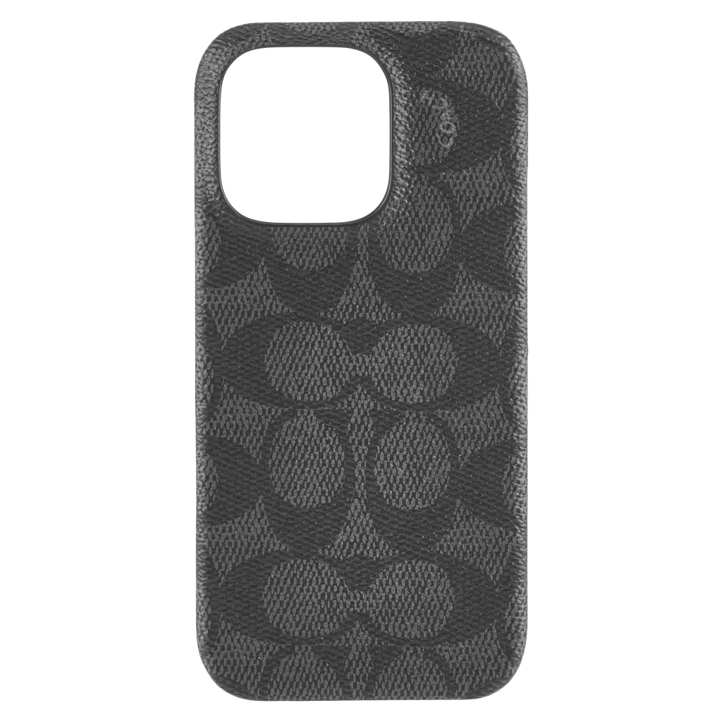 Coach - Slim Wrap Case For Apple Iphone 16 Pro - Signature Charcoal