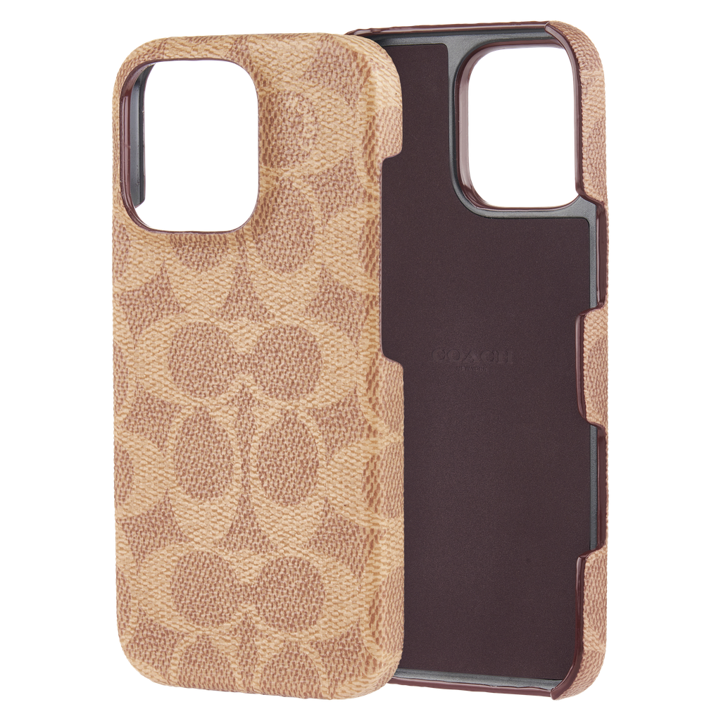 Coach - Folio Case For Apple Iphone 16 Pro Max - Signature Tan