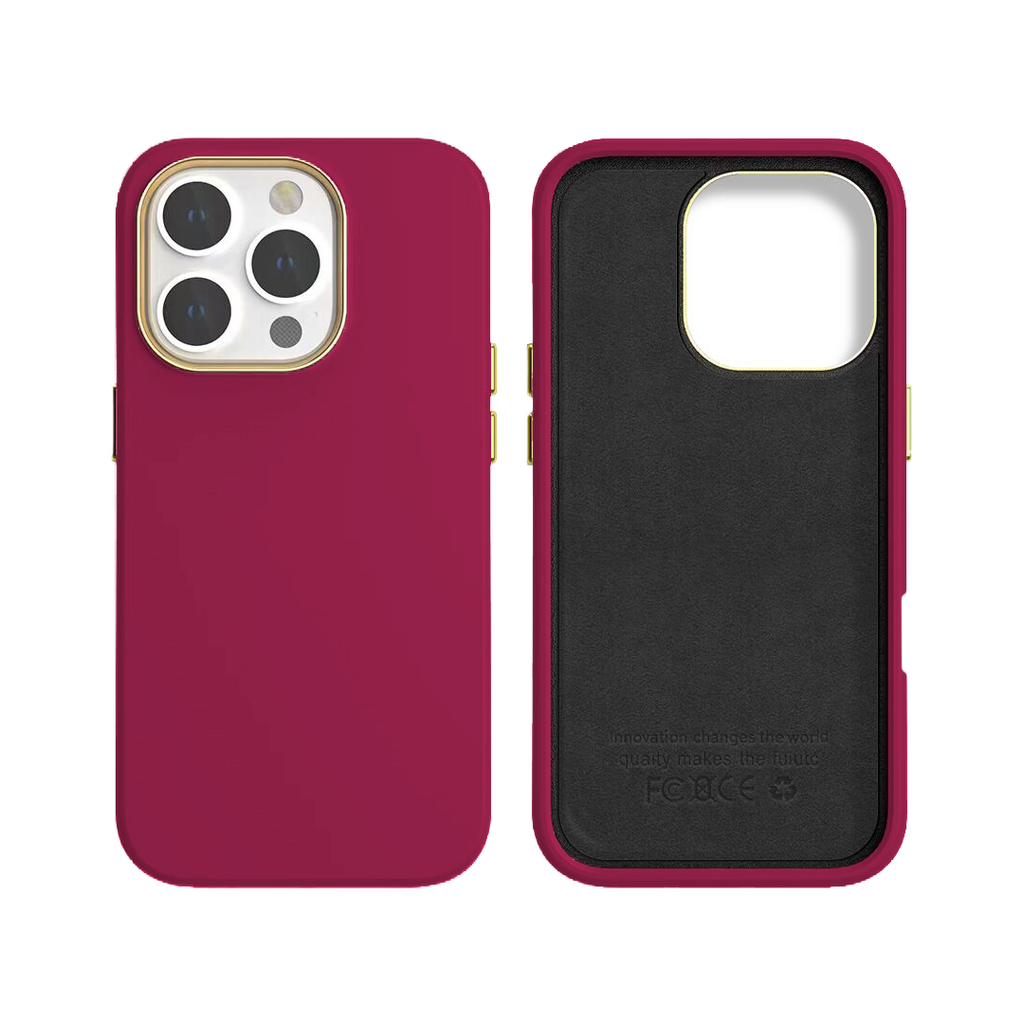 Dual  Layer Tough Case for iPhone 16 Pro -Burgundy